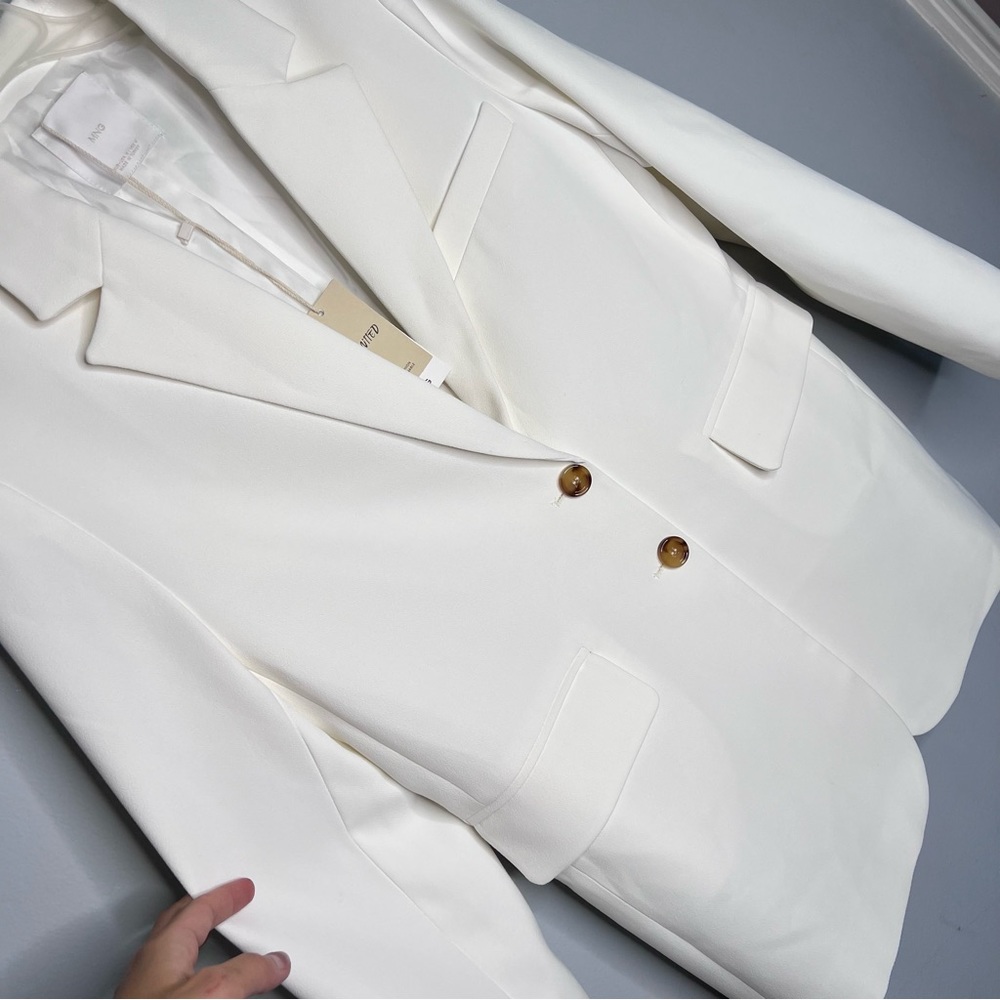 Mango Mng White Two Button Blazer - image 3